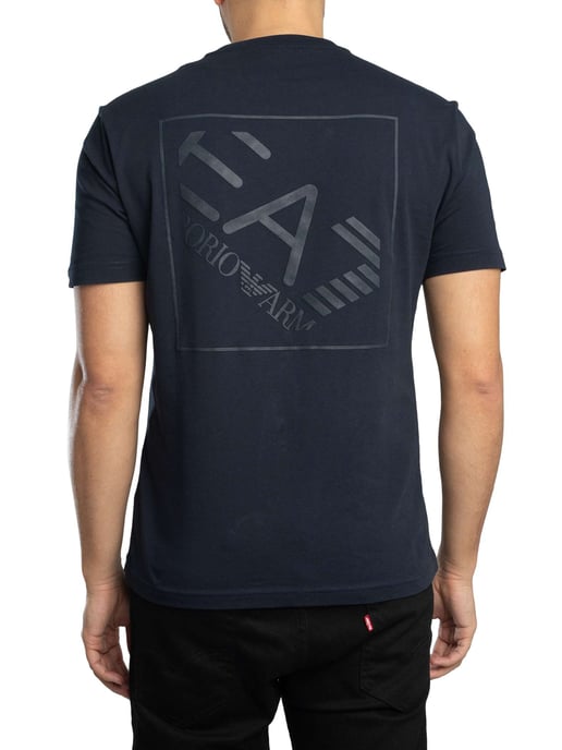 EA7 Camiseta Con El Logotipo De Back Box, Azul - Image 3