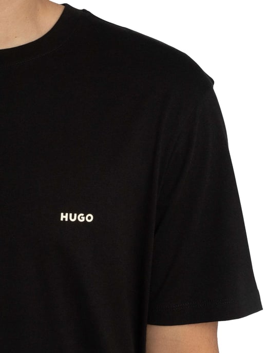 HUGO Camiseta Gráfica Trasera Derlyns, Negro - Image 4
