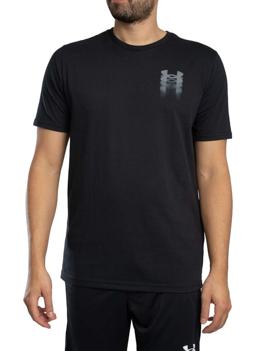 Under Armour Camiseta Holgada Con Gráfico En La Espalda Y Logotipo Borroso, Negro - Image 1