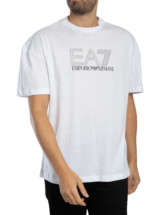 EA7 Camiseta Gráfica Echo, Blanco - Image 2