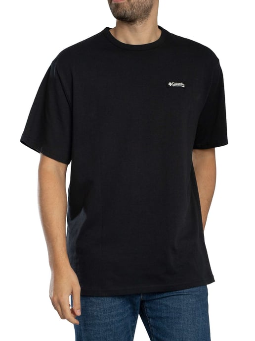 Columbia Camiseta Holgada Con Gráfico En La Espalda De Peso Pesado, Negro - Image 2