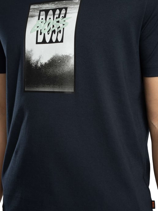 BOSS Camiseta Gráfica Te Dj, Azul - Image 4