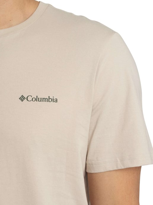 Columbia Camiseta Deportiva Con Estampado En La Espalda, Beige - Image 4