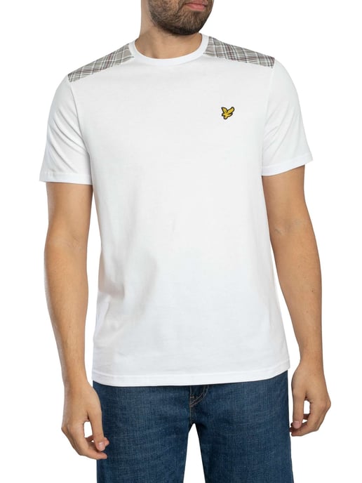Lyle & Scott Camiseta Con Paneles De Cuadros, Blanco - Image 1