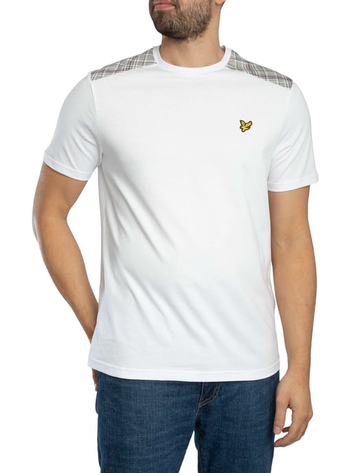 Lyle & Scott Camiseta Con Paneles De Cuadros, Blanco - Image 2