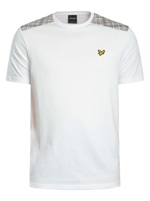 Lyle & Scott Camiseta Con Paneles De Cuadros, Blanco - Image 5