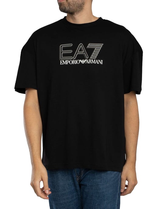 EA7 Camiseta Gráfica Echo, Negro - Image 2