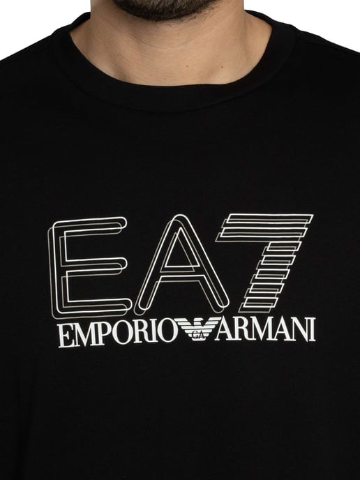 EA7 Camiseta Gráfica Echo, Negro - Image 4