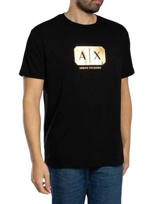 Armani Exchange Camiseta Con Logo Estampado, Negro - Image 2