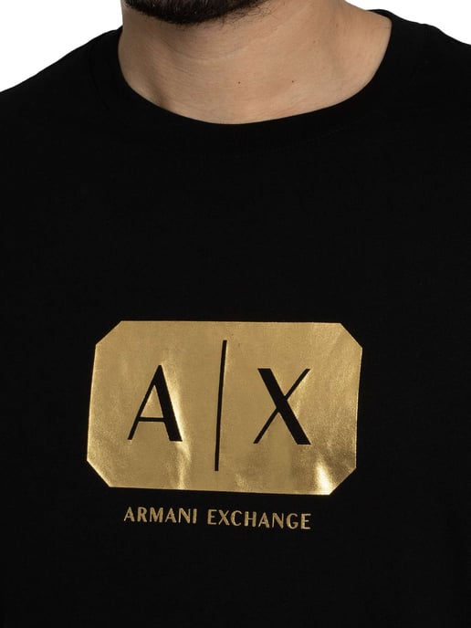 Armani Exchange Camiseta Con Logo Estampado, Negro - Image 4