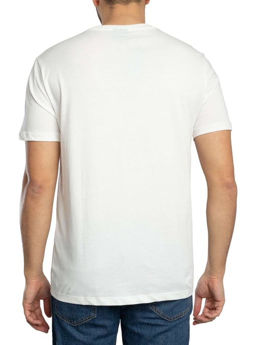 Armani Exchange Camiseta Gráfica Slim Brand Repeat, Blanco - Image 3