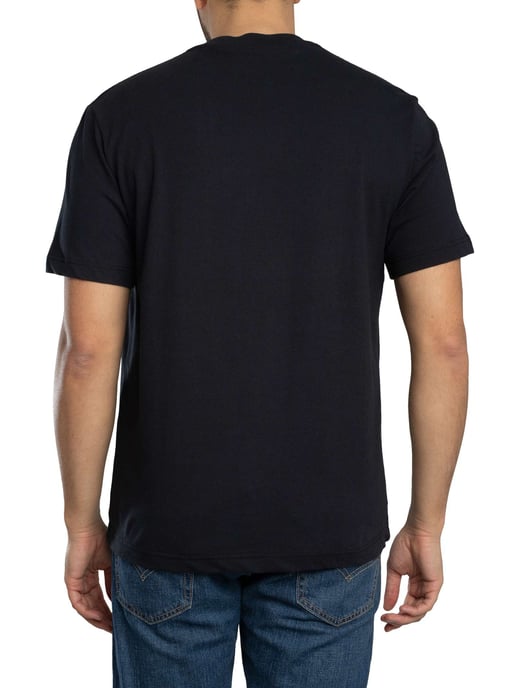 Lacoste Camiseta De Algodón Con Bloques De Color, Negro - Image 3
