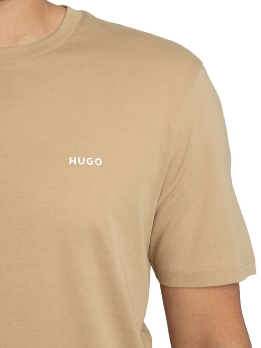 HUGO Camiseta Con Logotipo Dero222, Beige - Image 4