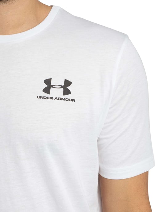 Under Armour Camiseta Holgada Con Logo En El Pecho Izquierdo, Blanco - Image 4
