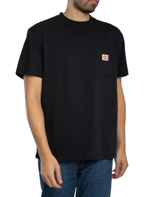 Deus Ex Machina Camiseta De Bolsillo De Repuestos Y Servicio, Negro - Image 2
