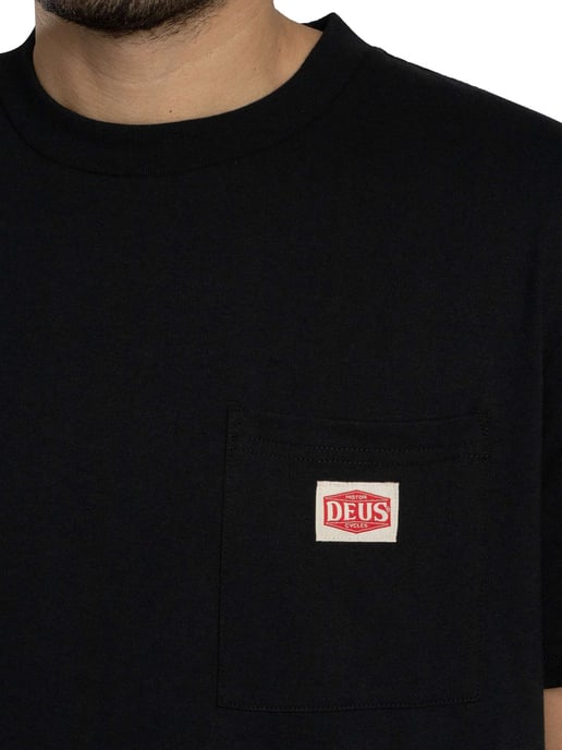 Deus Ex Machina Camiseta De Bolsillo De Repuestos Y Servicio, Negro - Image 4