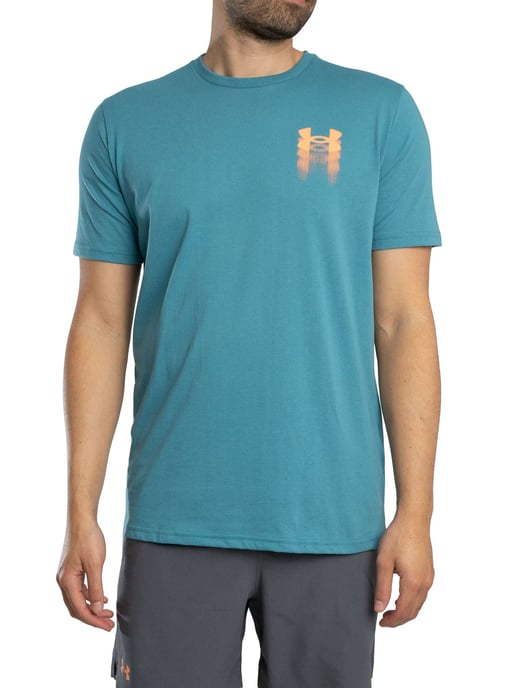 Under Armour Camiseta Holgada Con Gráfico En La Espalda Y Logotipo Borroso, Azul - Image 2