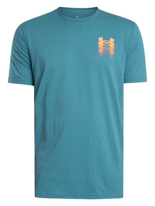 Under Armour Camiseta Holgada Con Gráfico En La Espalda Y Logotipo Borroso, Azul - Image 5