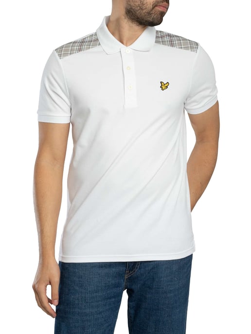 Lyle & Scott Camisa Polo Con Paneles De Cuadros, Blanco - Image 2