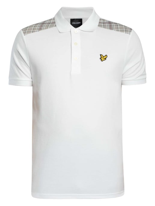 Lyle & Scott Camisa Polo Con Paneles De Cuadros, Blanco - Image 5