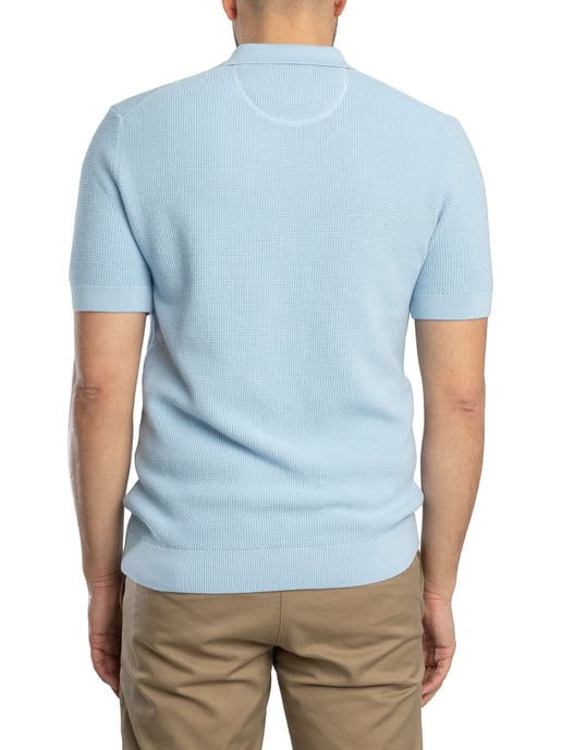 GANT Polo De Algodón Con Microtextura, Azul - Image 3