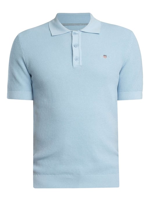 GANT Polo De Algodón Con Microtextura, Azul - Image 5
