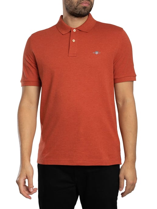 GANT Polo De Piqué Con Escudo Regular, Rojo - Image 1