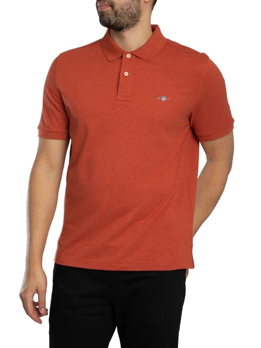 GANT Polo De Piqué Con Escudo Regular, Rojo - Image 2