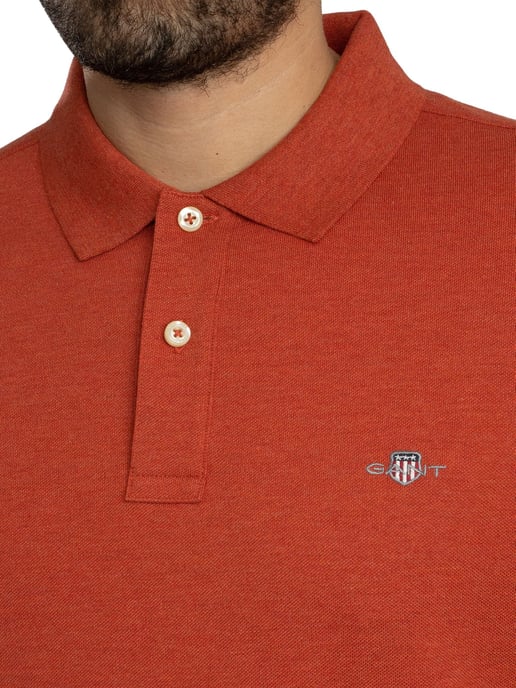 GANT Polo De Piqué Con Escudo Regular, Rojo - Image 4