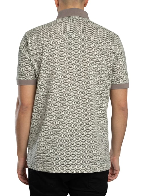 Armani Exchange Polo Con Estampado Integral, Beige - Image 3
