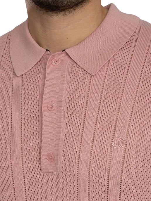 Superdry Polo De Punto Texturizado, Rosado - Image 4