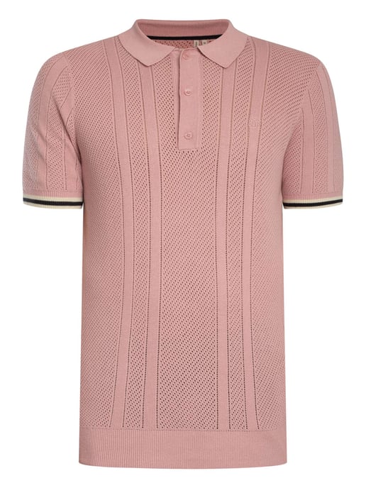 Superdry Polo De Punto Texturizado, Rosado - Image 5