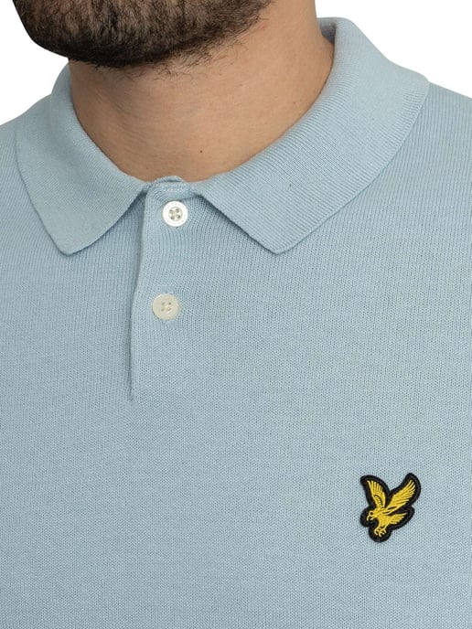 Lyle & Scott Polo De Punto De Manga Corta De Algodón, Azul - Image 4
