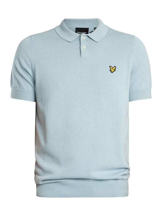 Lyle & Scott Polo De Punto De Manga Corta De Algodón, Azul - Image 5