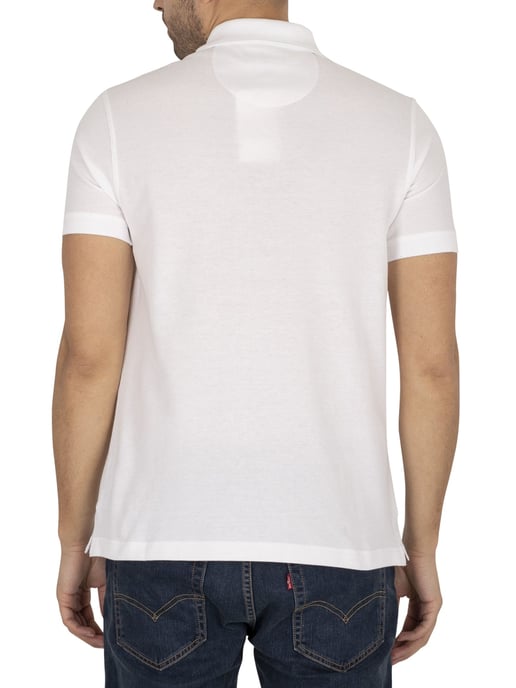 Barbour Polo De Piqué De Tartán, Blanco - Image 3