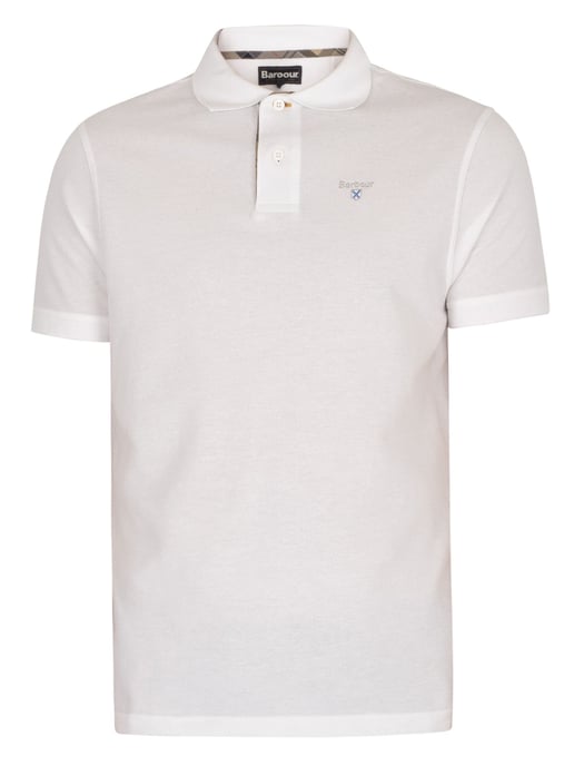 Barbour Polo De Piqué De Tartán, Blanco - Image 6