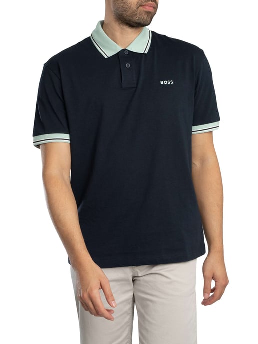 BOSS Polo Pe Blocks, Azul - Image 2