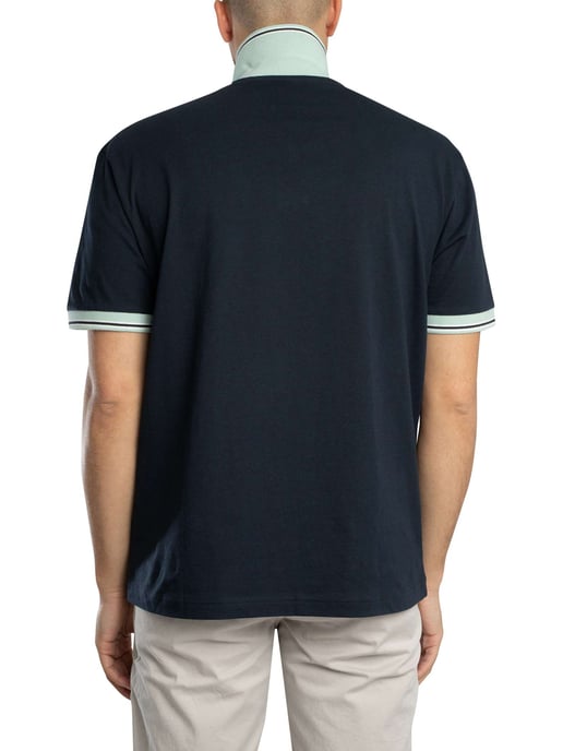 BOSS Polo Pe Blocks, Azul - Image 3