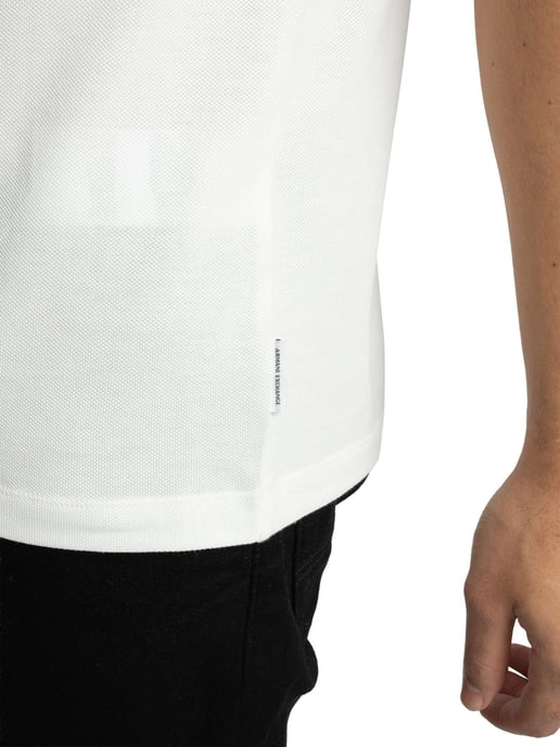 Armani Exchange Polo Ajustado Con Cuello En Contraste, Blanco - Image 6