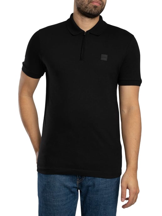 BOSS Polo Con Cremallera Passer, Negro - Image 2