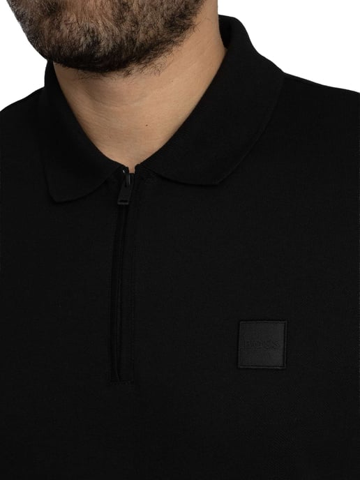 BOSS Polo Con Cremallera Passer, Negro - Image 4