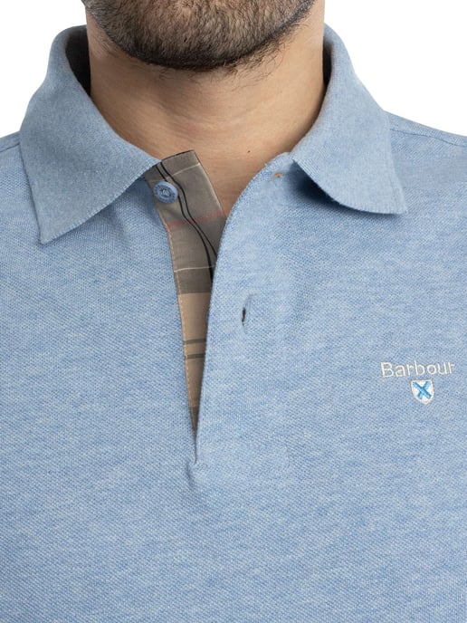 Barbour Polo De Piqué De Tartán, Azul - Image 5