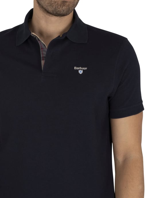 Barbour Polo De Piqué De Tartán, Azul - Image 5