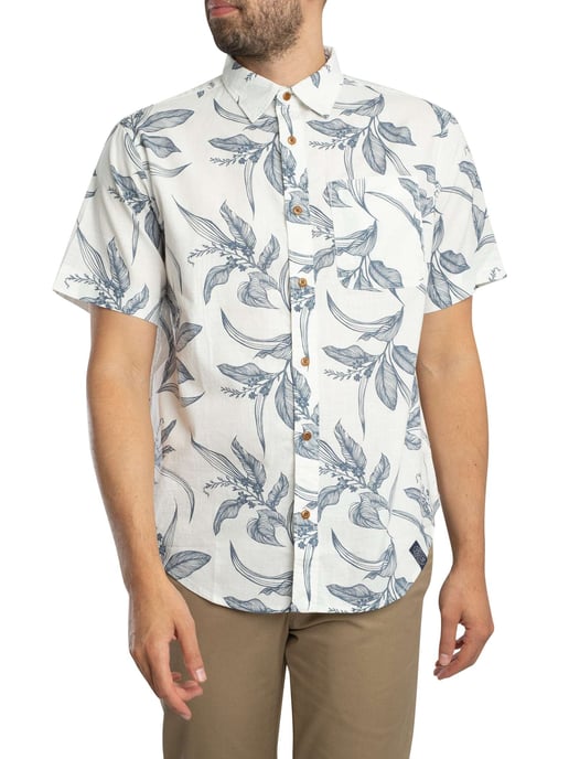 Superdry Camisa De Manga Corta En Telar Vintage, Blanco - Image 2