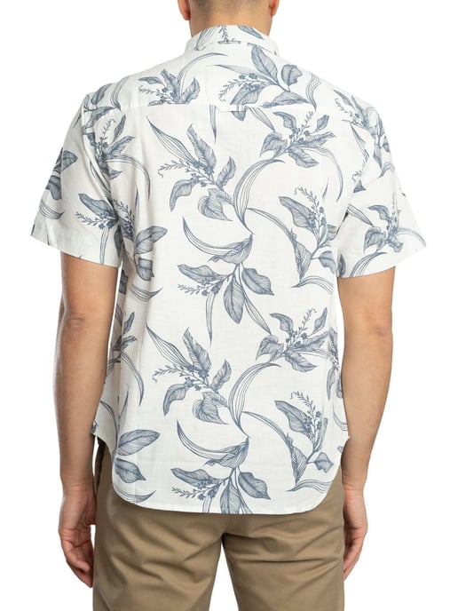 Superdry Camisa De Manga Corta En Telar Vintage, Blanco - Image 3