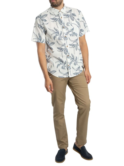 Superdry Camisa De Manga Corta En Telar Vintage, Blanco - Image 6