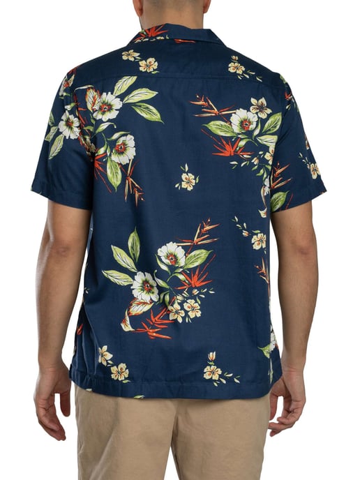 Superdry Camisa De Manga Corta Con Estampado Hawaiano, Azul - Image 3