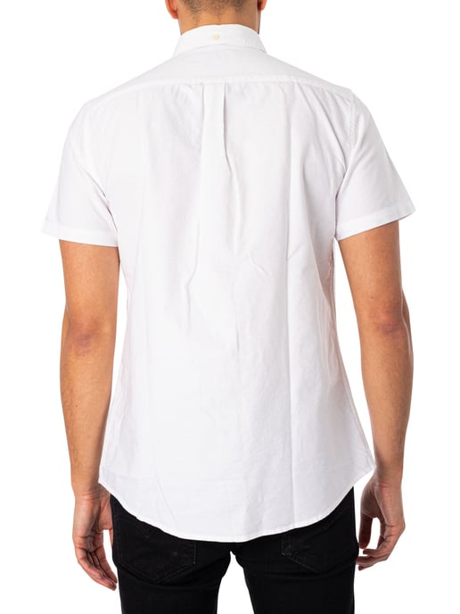 Barbour Camisa De Manga Corta De Sastre Oxtown, Blanco - Image 3