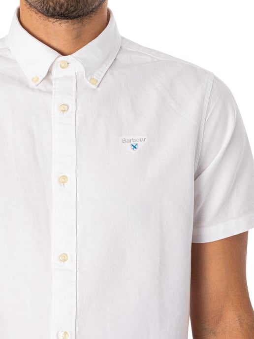 Barbour Camisa De Manga Corta De Sastre Oxtown, Blanco - Image 4