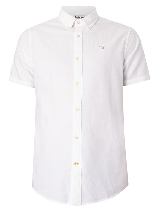 Barbour Camisa De Manga Corta De Sastre Oxtown, Blanco - Image 5